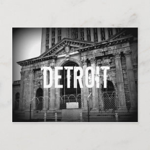 Carte postale de la gare centrale de Detroit Michi