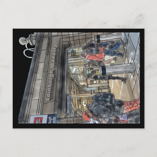 Carte postale de la gare Waverley d'Édimbourg, Éco