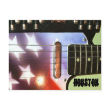 Carte postale de la guitare de Houston