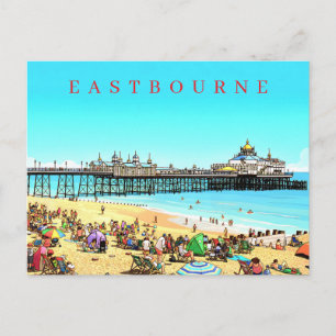 carte postale de la jetée d'Eastbourne