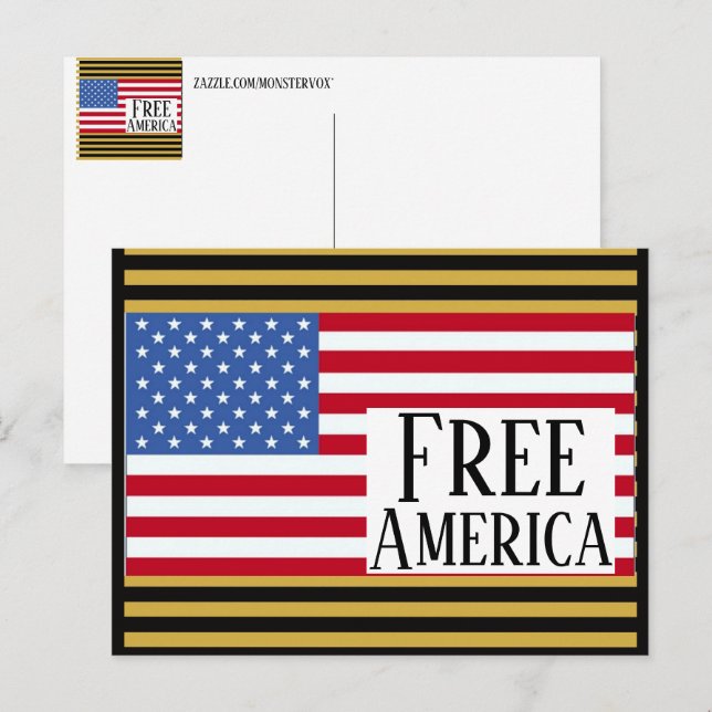 Carte postale de la libre Amérique (Devant / Derrière)