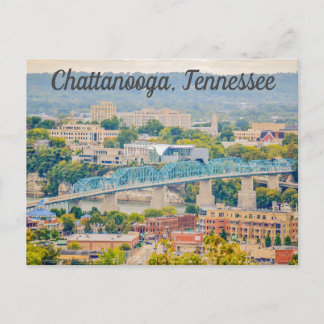 Carte postale de la ligne d'horizon de Chattanooga