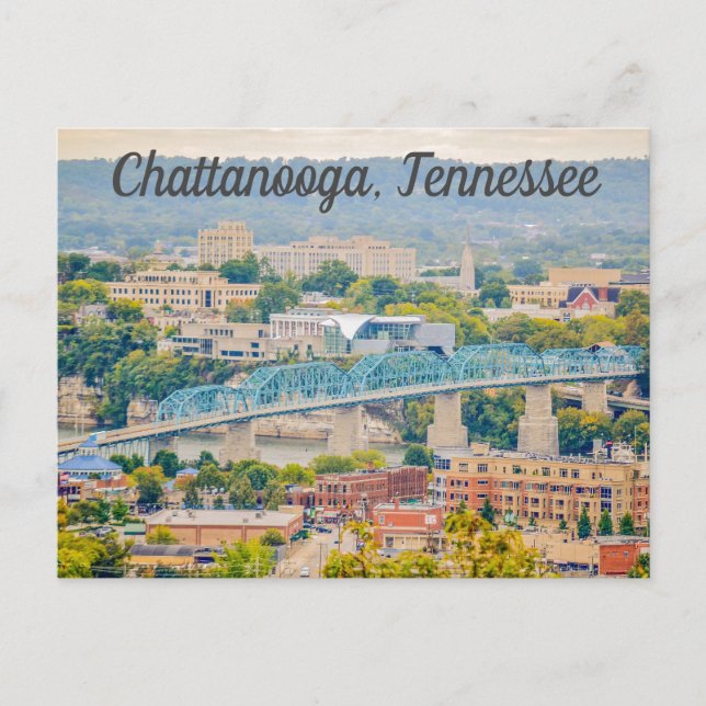 Carte postale de la ligne d'horizon de Chattanooga (Devant)