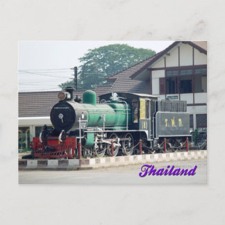 Carte postale de la locomotive Phitsanulok Thaïlan