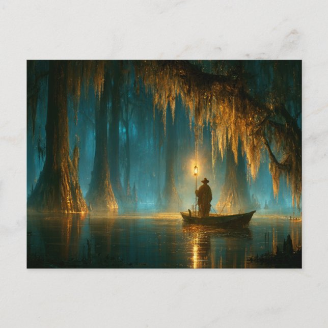 Carte postale de la Louisiane Bayou (Devant)