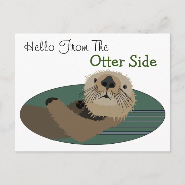 Carte postale de la loutre drôle (Devant)