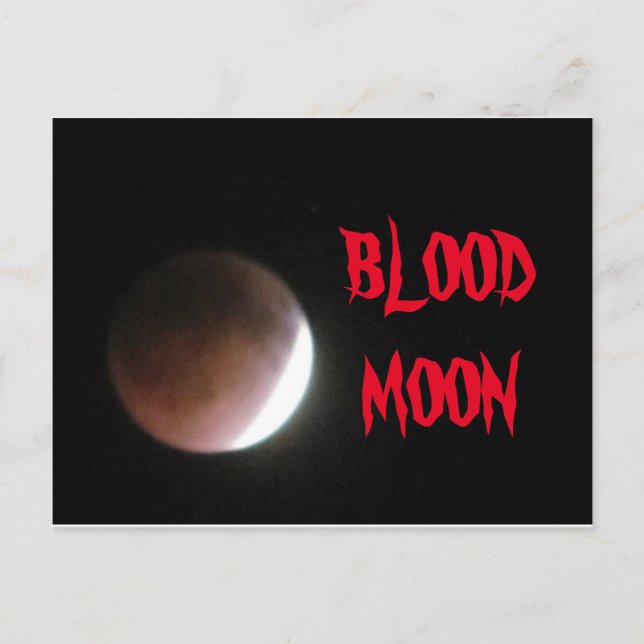 CARTE POSTALE DE LA LUNE DE SANG (Devant)