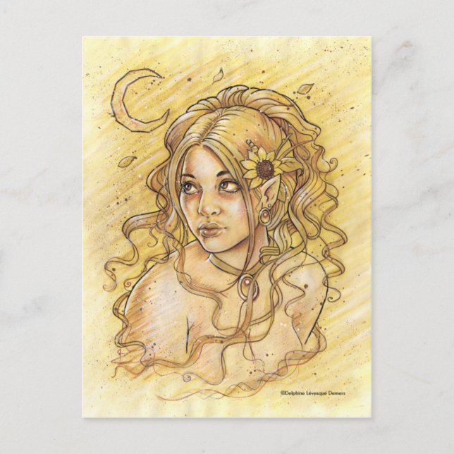 Carte postale de la lune d'été (Devant)