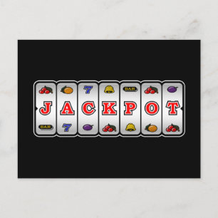 Carte postale de la machine à sous Jackpot (sombre