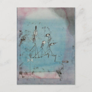 Carte postale de la machine à Twitter Paul Klee