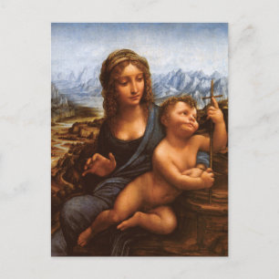 Carte postale de la Madone de la fileuse de Léonar