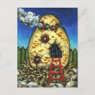 Carte postale de la maison de fée Eggshell