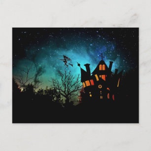 Carte postale de la maison hantée de sorcière