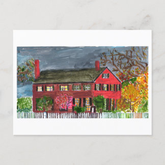 Carte postale de la maison rouge