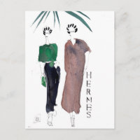 Carte postale de la mode Hermes par PARISDREAMTIME
