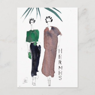 Carte postale de la mode Hermes par PARISDREAMTIME