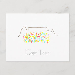 Carte postale de la montagne de la Table du Cap