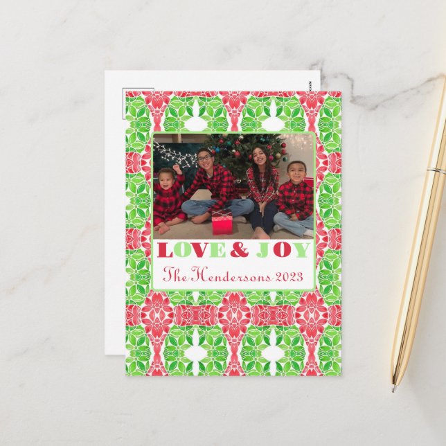 Carte postale de la mosaïque colorée (Devant/Arrière en situation)