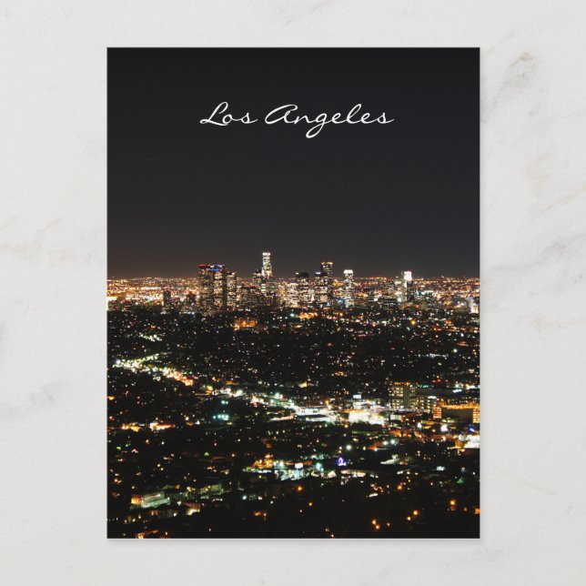 Carte postale de la nuit de Los Angeles (Devant)