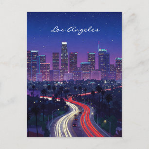Carte postale de la nuit de Los Angeles