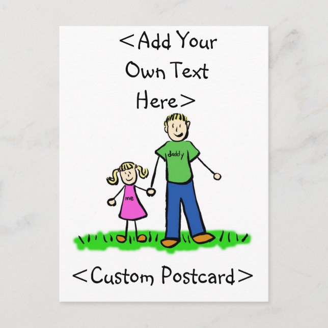 Carte postale de la petite fille de papa (blond) (Devant)