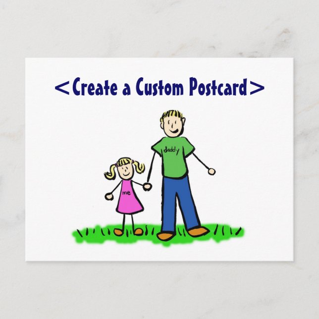 Carte postale de la petite fille de papa (blond) (Devant)