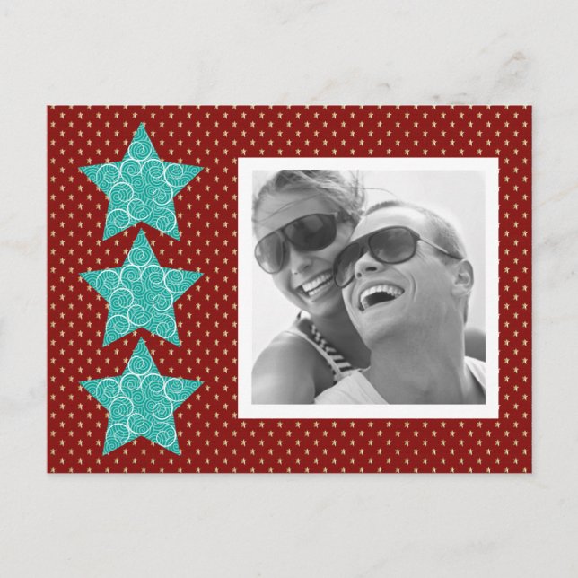 Carte postale de la photo Holiday Stars {red} (Devant)