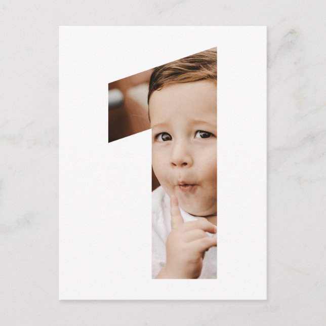 Carte postale de la photo minima moderne 1er une i (Devant)