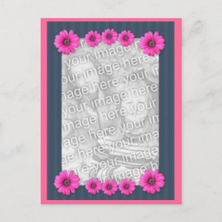 Carte postale de la photo rose Fleurs de marguerit