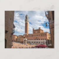 Carte postale de la Piazza del Campo, Sienne, Tosc