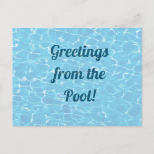 Carte postale de la piscine de message personnalis