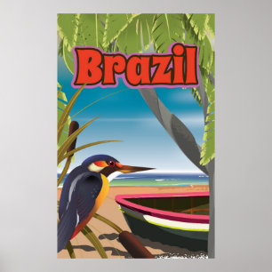 carte postale de la plage brésilienne impression d