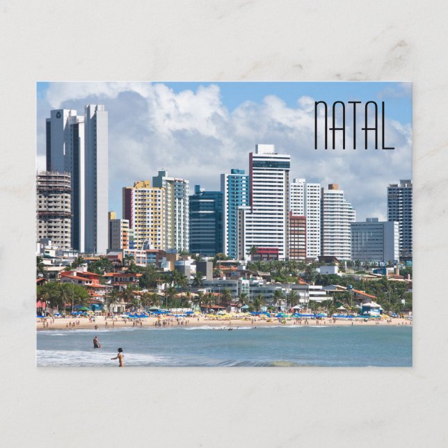 Carte postale de la plage de la ville de Natal Bré (Devant)