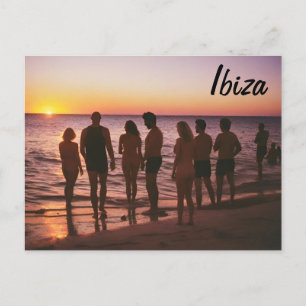 Carte postale de la plage d'Ibiza