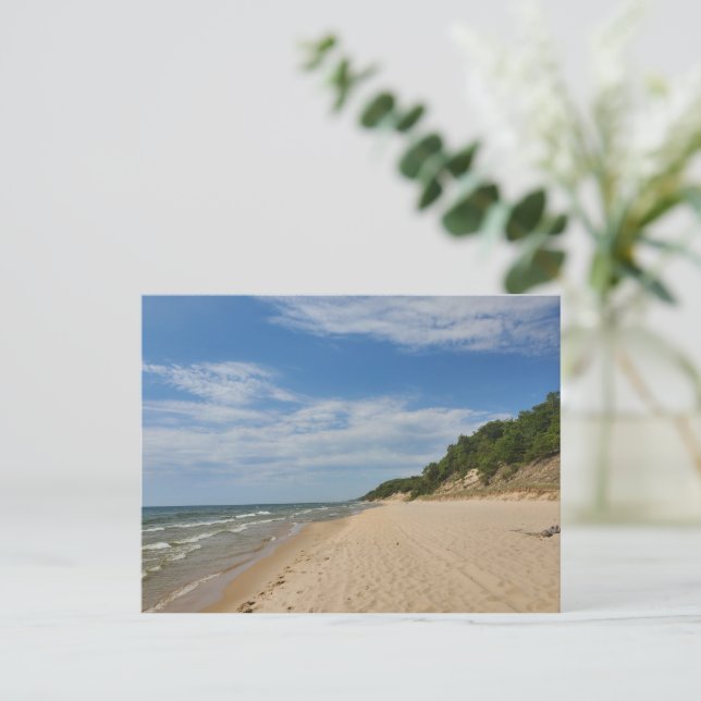 Carte postale de la plage du lac Michigan (Debout devant)