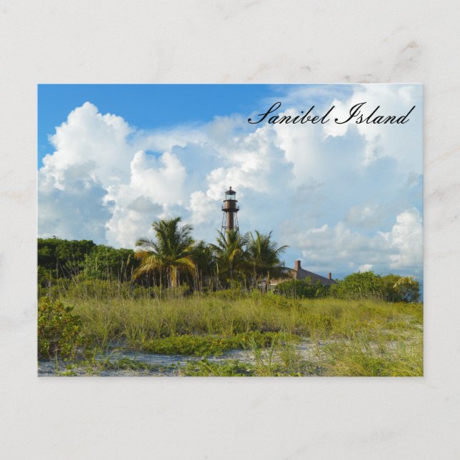 Carte postale de la plage du phare de Sanibel (Devant)