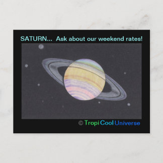 Carte postale de la planète SATURNE