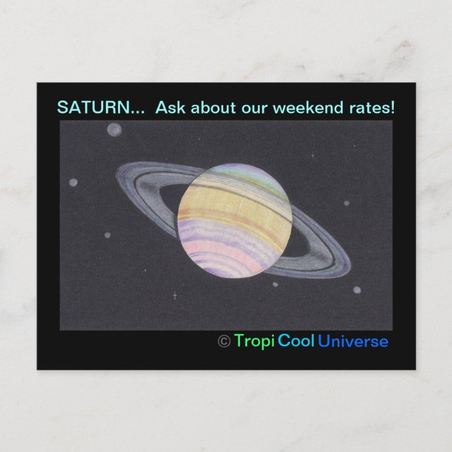 Carte postale de la planète SATURNE (Devant)