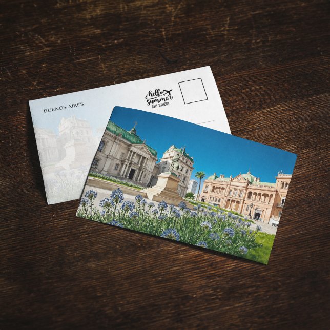 Carte postale de la Plaza de Mayo Buenos Aires Arg (Créateur téléchargé)