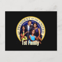 Carte postale de la première famille