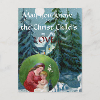 Carte postale de la prière de Noël