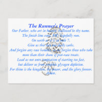 Carte postale de la prière du coureur