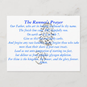 Carte postale de la prière du coureur