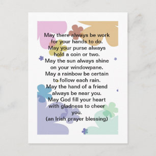 Carte postale de la prière irlandaise