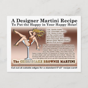 Carte postale de la recette Brownie Martini