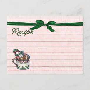 Carte postale de la recette de cacao de Noël