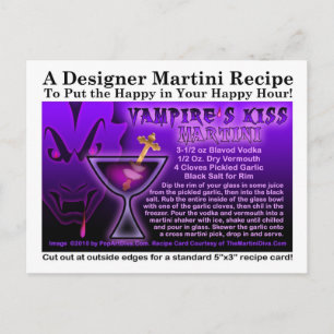 Carte postale de la recette Kiss Martini de Vampir