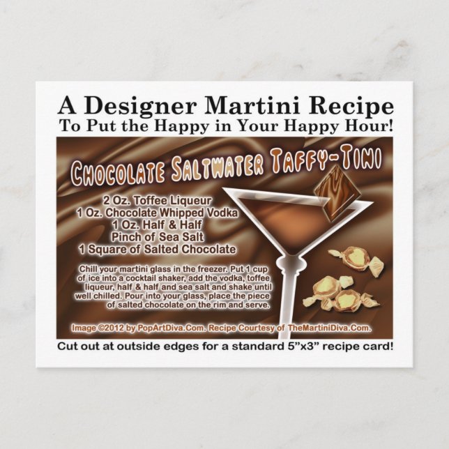 Carte postale de la recette Taffy Martini au choco (Devant)