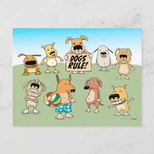 Carte postale de la règle des chiens