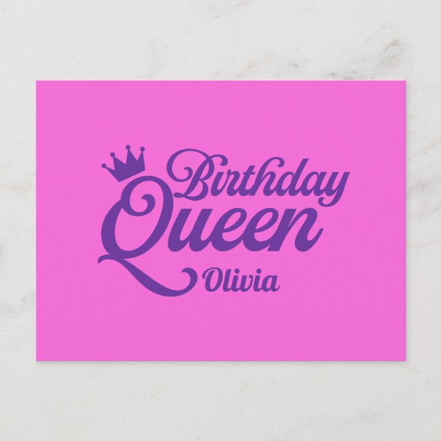 Carte postale de la Reine d'anniversaire (Devant)